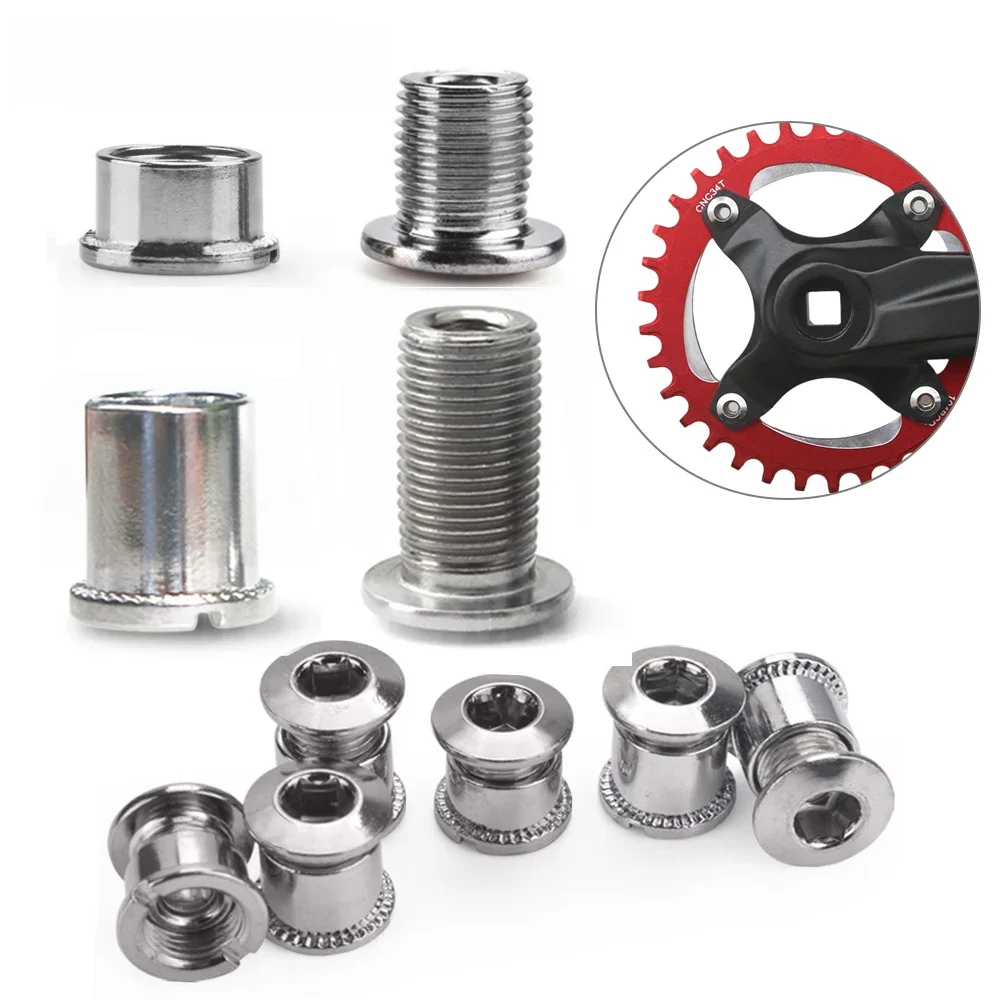 AliExpress GANOPPER 4/5/10 Pair Bike Chainring Bolts MTB Plate Screws Monoplate Or Double Or Three Plate Crank Parts Cycling Crankset Accessories