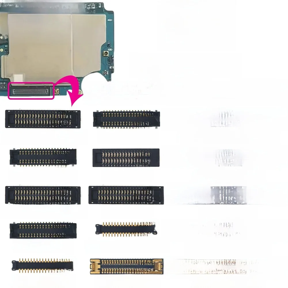 10szt Wyświetlacz LCD Ekran Flex FPC Złącze Port Na Płycie Do Samsung Galaxy A50 A70s A40 A30S A21 A20 A10 M12 M14 M15 M16 A51 — zdjęcie 2