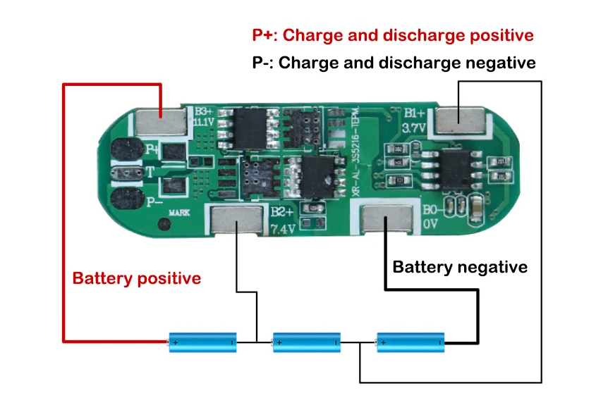 RCmall 10pcs 3S 5A 11.1V 2MOS Lithium Battery Protection Board for 18650/ 21700/ 14500