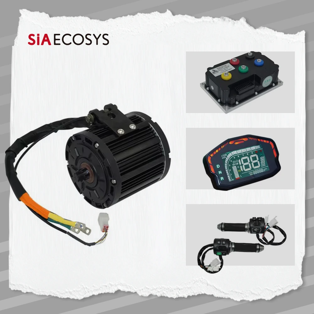 

QS138 72V 100KPH 3000W 70H 6000W Max Continuous Mid Drive Motor with SIAYQ72180 Controller Conversion Motor Kits