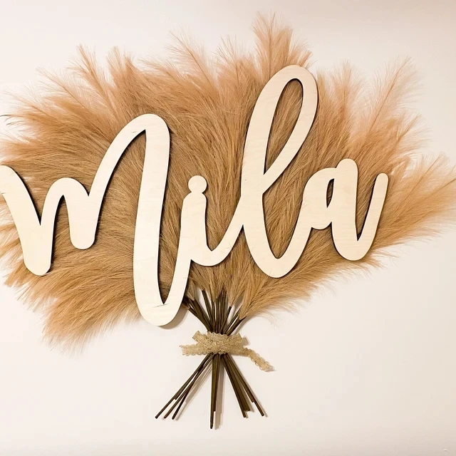 Large Name Sign for Wall Baby Name Cutout for Nursery Big Name Sign for Wedding Baby Shower Gift Wall Decor Wooden Sign Custom