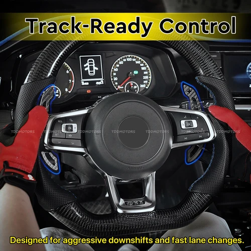 Imagen 2 del producto Palancas de cambios magnéticas de fibra de carbono TDD para Volkswagen GTI Golf 7 Golf R MK7/7,5 VW Scirocco Arteon extensiones de paleta de cambio