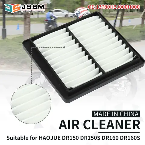 JSBM silnik motocyklowy filtr powietrza wlot powietrza element filtra część czyszcząca dla Suzuki HAOJUE DR150 DR160 HJ150-10 DR 150cc 160cc DR150S DR160S wymienny OEM:13780H2J000H000