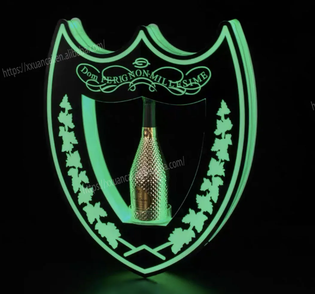 ANGEPASST LOGO D OM P CHAMPAGNER FLASCHE PRESENTER