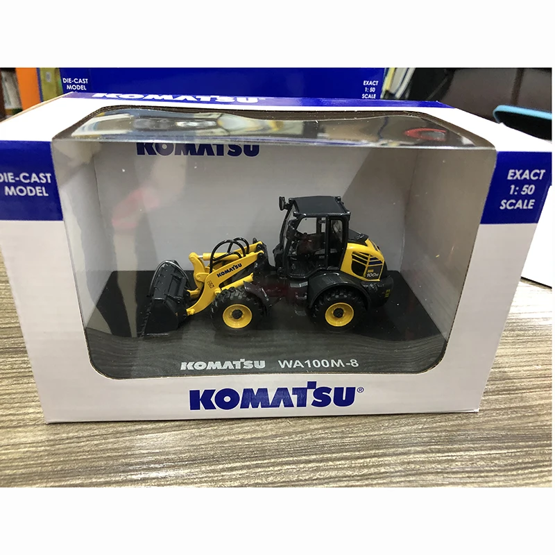 1:50 Scale Komatsu WA100M-8 Wheel Loader Forklift Engineering Alloy Model