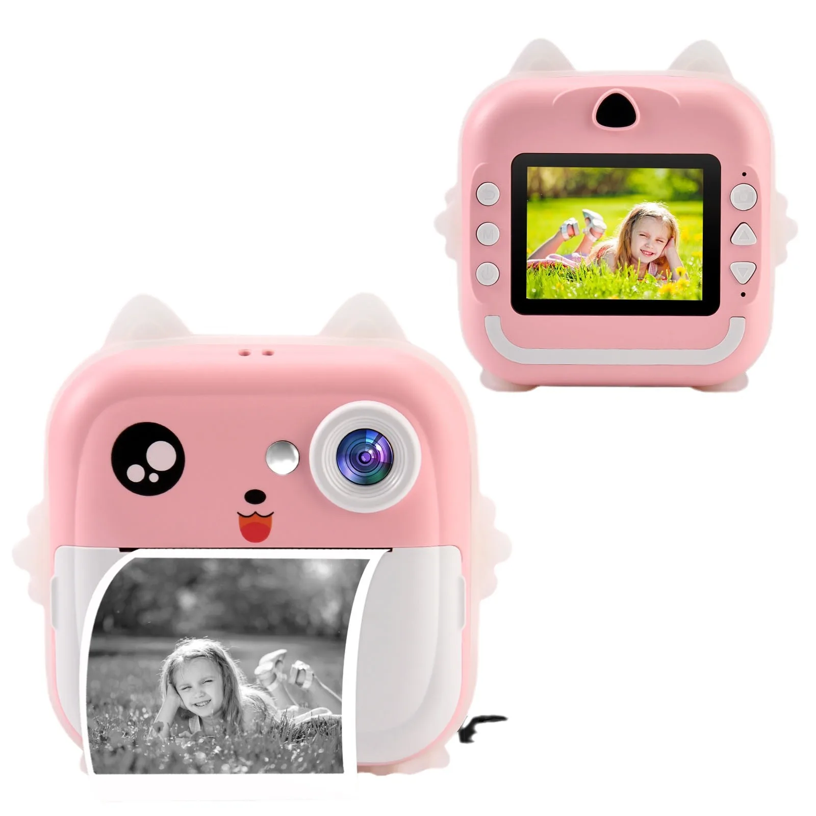 

Cartoon Camera Printer High Definition Outdoor Photography Instant Print Adorable Mini Digital Kid Camera Perfect holiday Gift