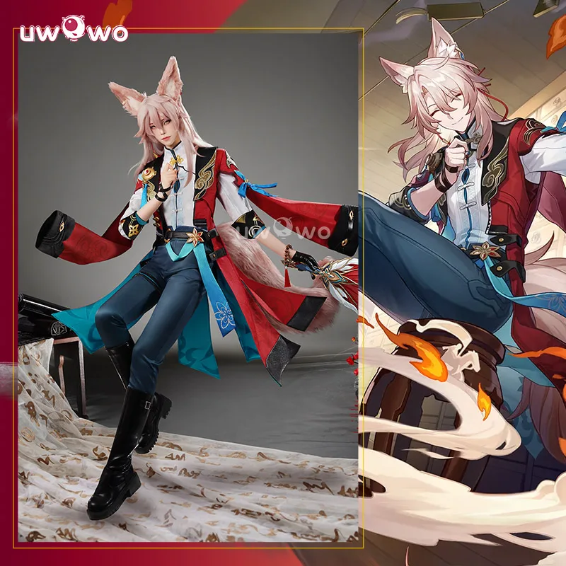 

UWOWO Collab Series:Jiao Qiu Cosplay Game Honkai: Star Rail Jiaoqiu Cosplay Costume Uniform With Ears Tail Accessory Halloween C