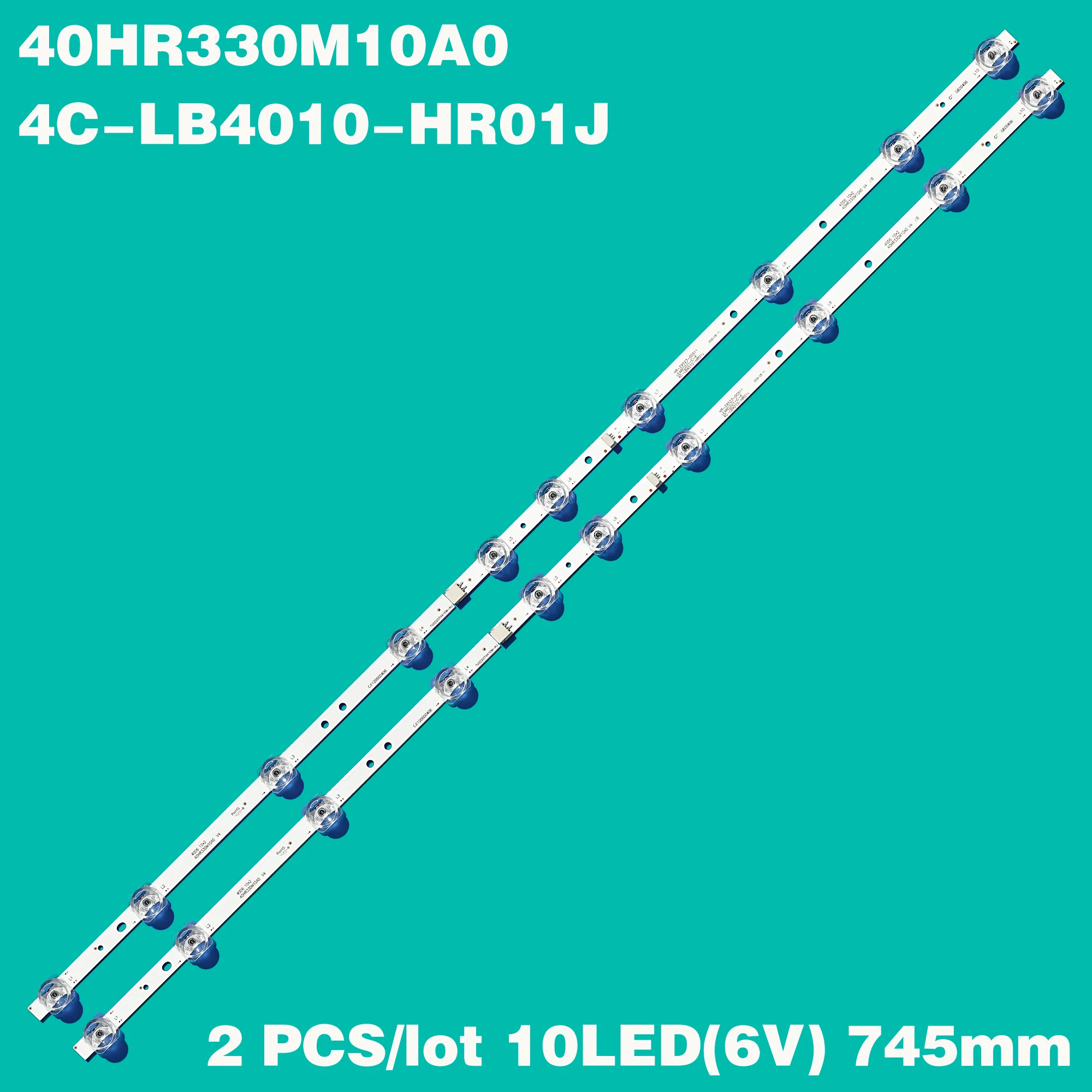 2 pcs/set LED Bar for 40D2910 40S6500FS 40S6500 40F6F 40L2F 40D6 10X2 40A260 40S321-CA 40HR330M10A0 V4 4C-LB4010-HR01J