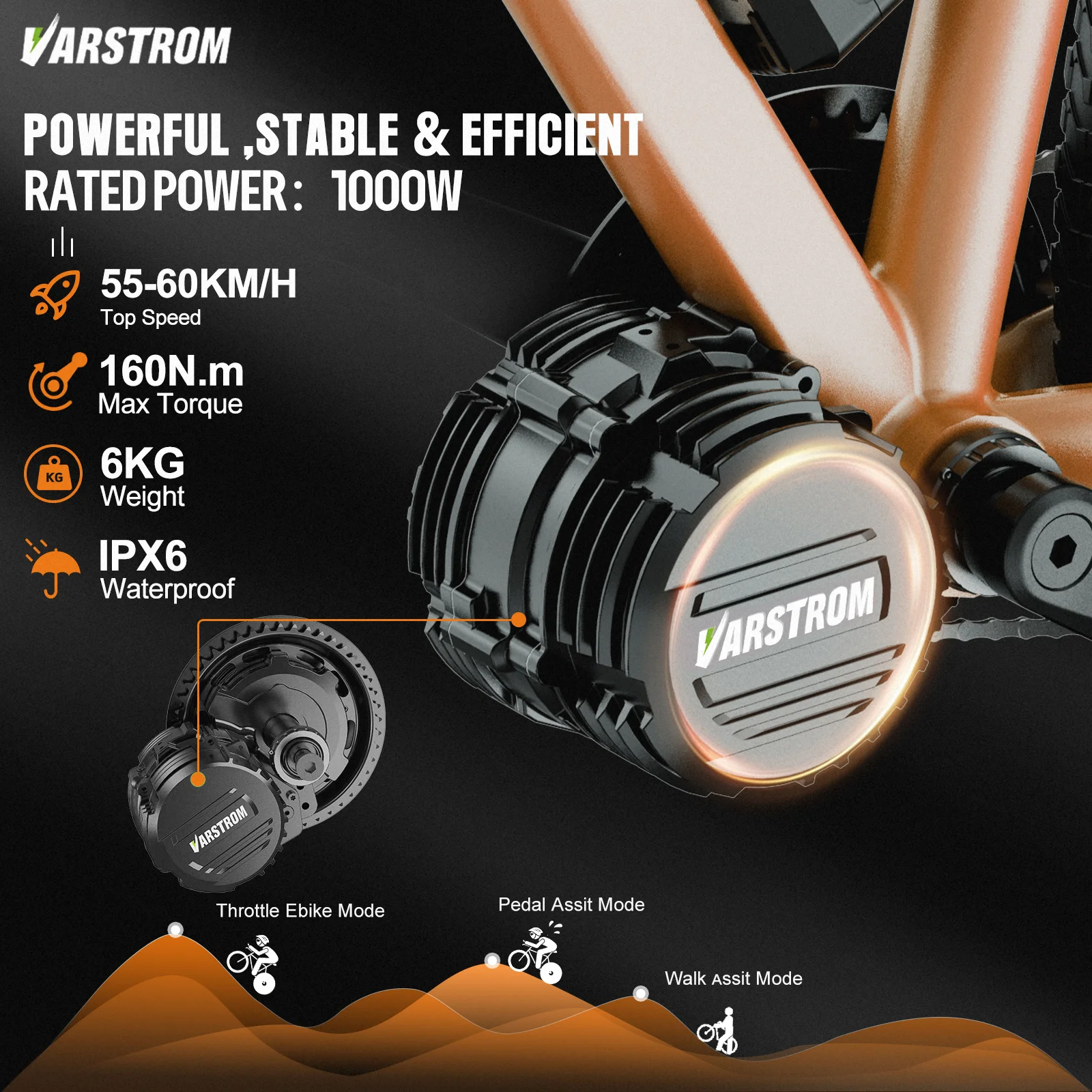 [Versand aus Polen] TONGSHENG Mittelmotor-Drehmomentsensor E-Bike-Umbausatz, Elektromotor für E-Bikes TSDZ2 TSDZ2B TSDZ8 TSDZ16 48V 500W 750W 1000W, Elektrofahrrad für BB-Größe 68-73mm, eMTB Mountainbike, 60 km/h Geschwindigkeit, mit optionaler Batterie – Detail 6