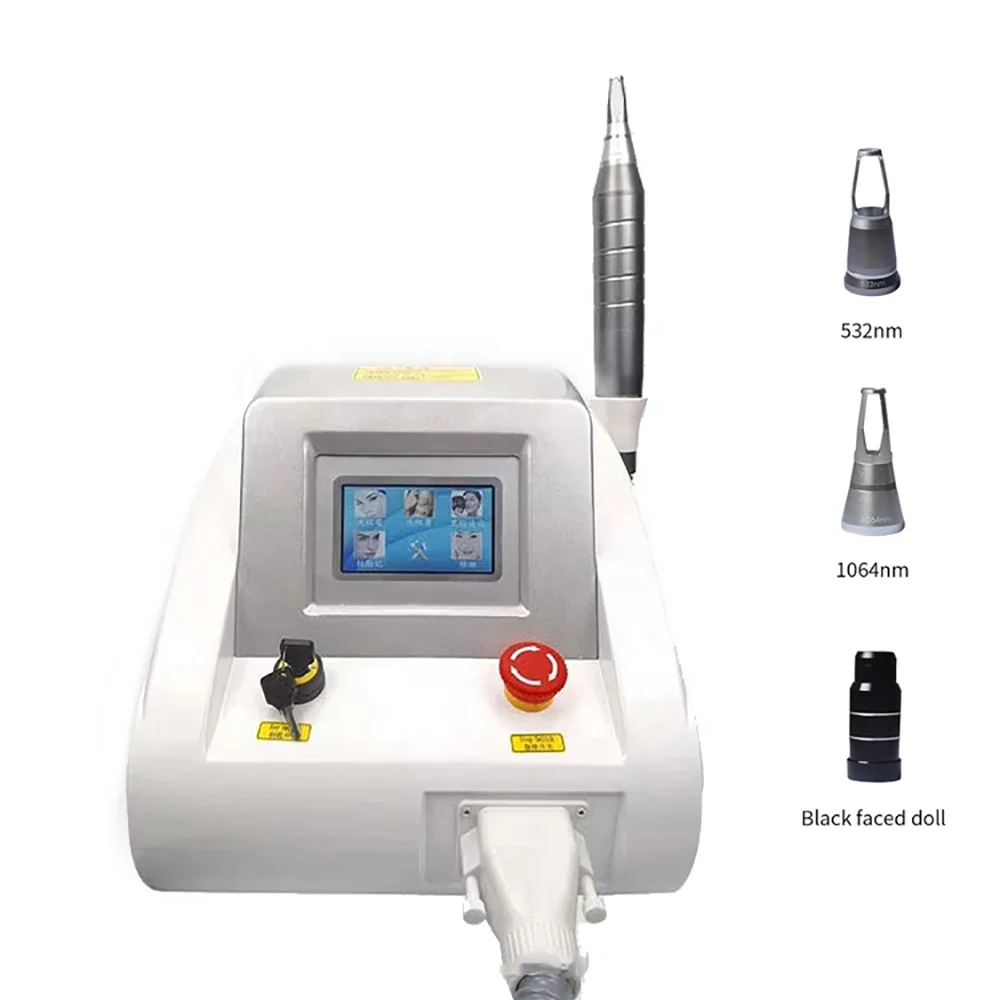 Pico Picoseconde Portable Q-Switched Nd Yag Laser, 1064nm 532nm 1320nm, Carbon Laser Peeling Tattoo Speckle Removal Machine CE, Nouveau