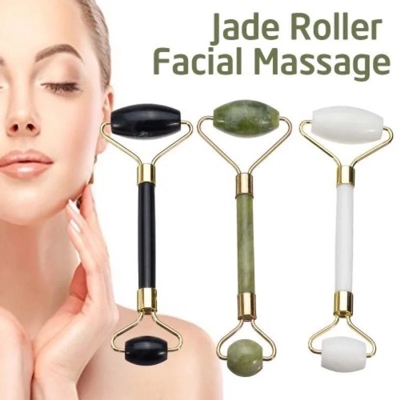 Anti Wrinkles Massager Facial Jade Stone Roll