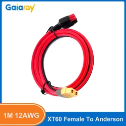 1M XT60H-F To 45A Anderson Plug Cable XT60 Female To Anderson Solar Power Cord Adapter Cable 12AWG Tinned Copper Power Cables