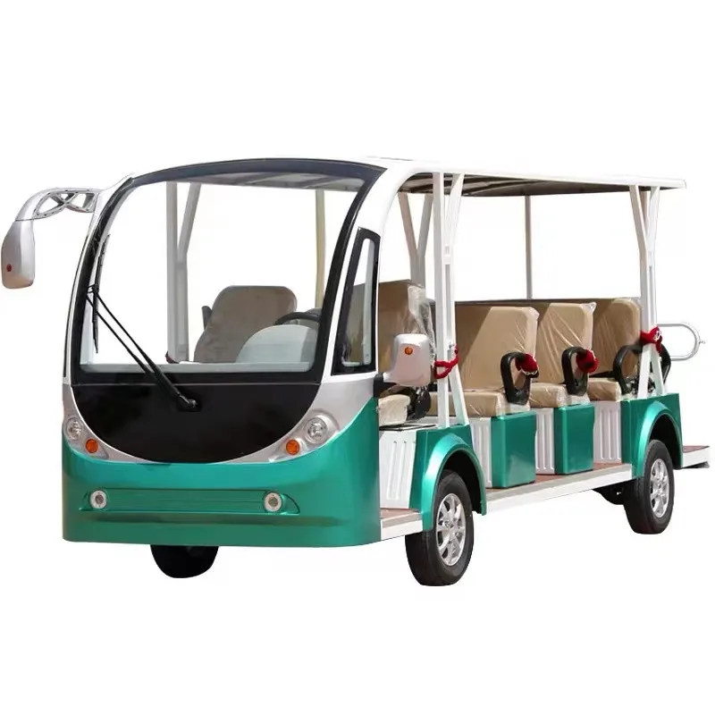 Passenger Fully Enclosed 14-Seat Rear-Drive Brand New Chinese Luxury Tourism Pure Electric Mini Sightseeing Bus