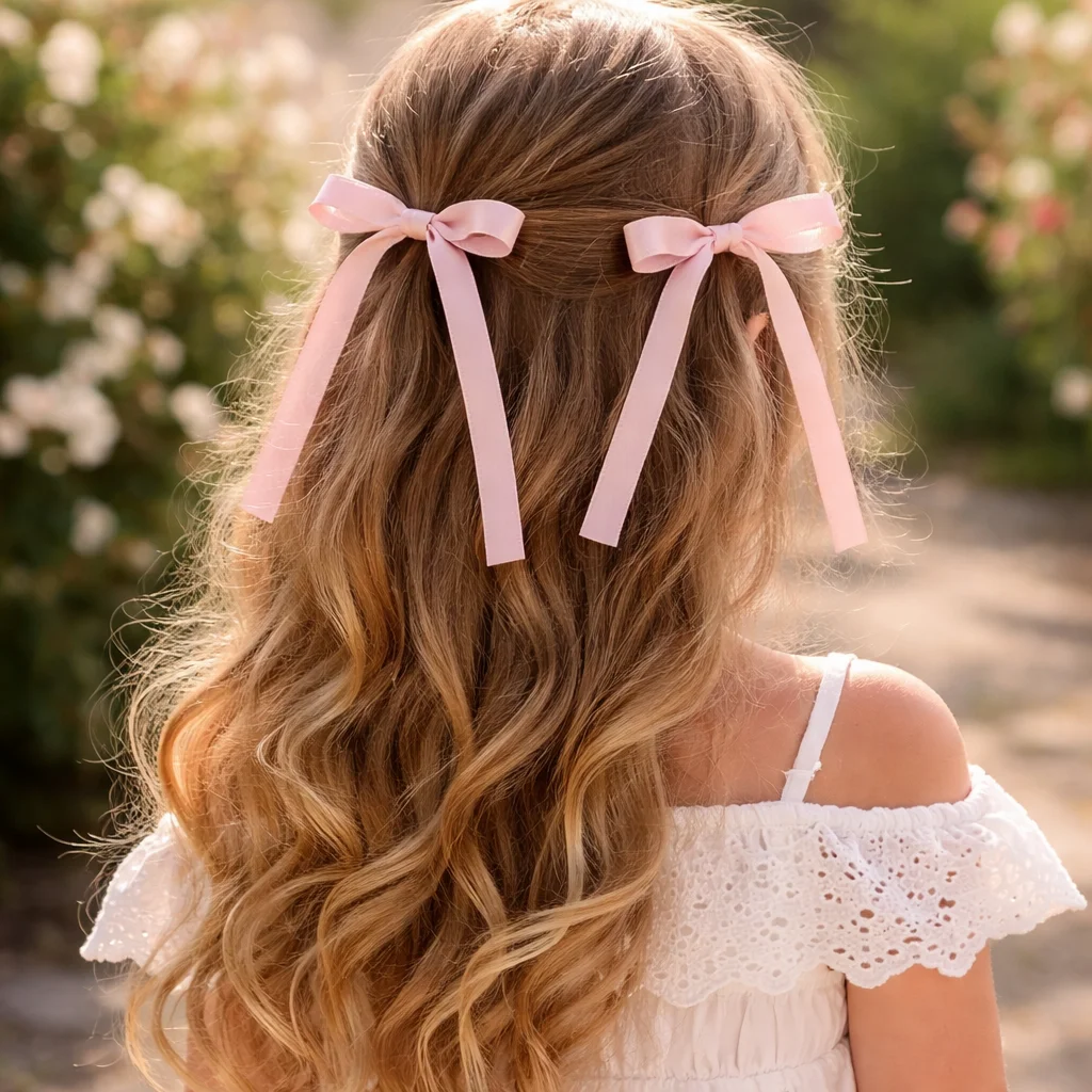 

2 шт. длинных заколок для волос с лентами-бантиками, тонкие атласные заколки-бантики с длинными концами для женщин и девочек, для балетных причесок и милых образов