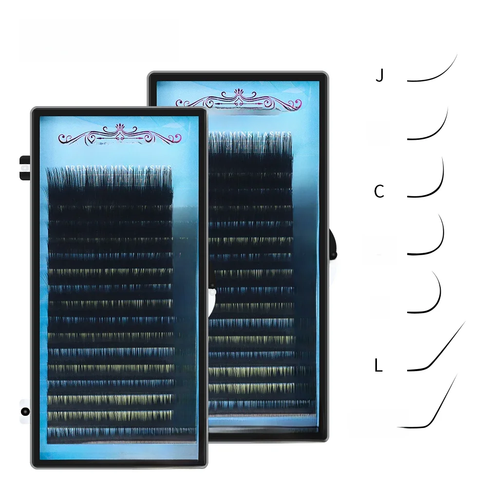 Glamlash mix 7 ~ 15/15-20/20-25mm artesanal coreano pbt j/b/c/d/l/lu (m) extensão de cílios