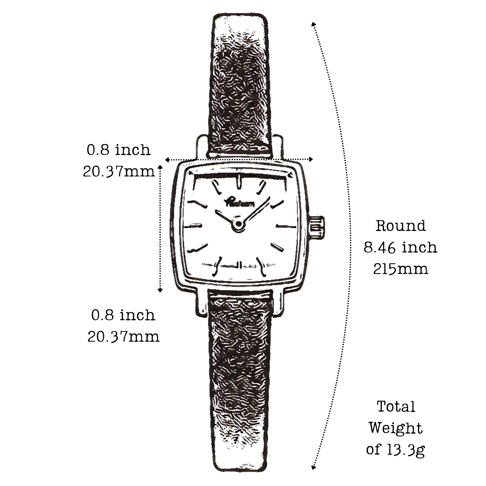 Vanteam Women Luxury Square Watch Genuine Leather Strap Small Retro Quartz Wristwatch Elegant Black&Gold Design Perfect