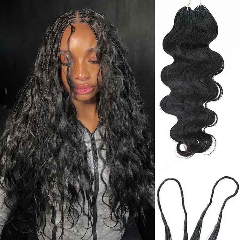 Extensions de cheveux humains au crochet Body Wave avec nœuds miracle, mèches Body Wave au crochet, extensions de cheveux humains au crochet effet plume