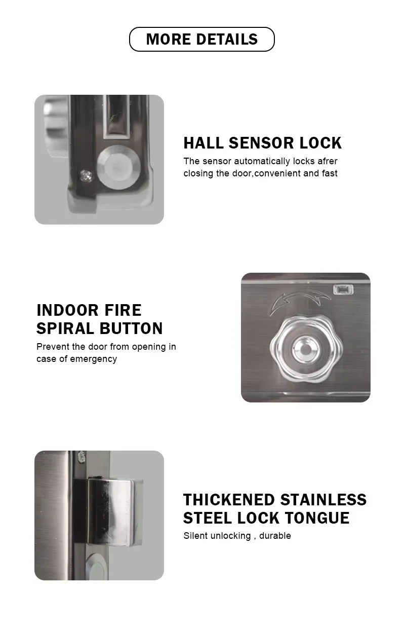 Fingerprint Waterproof TUYA LOCK  App Outdoor Garden Lock Remote Control Code Keyless Smart Door Lock Electric Rim Lock