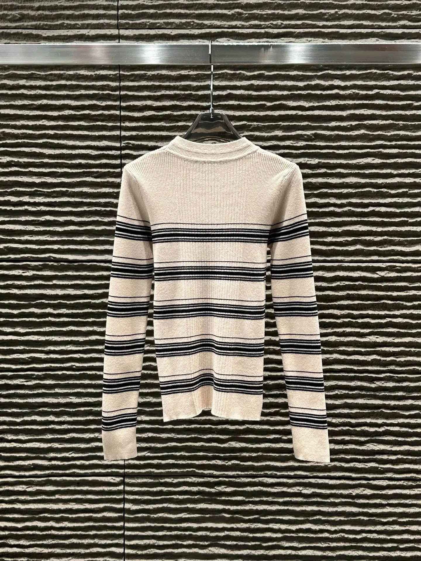 

25 New Crew Neck Casual Stretch Fashion Striped Pullover Sweater