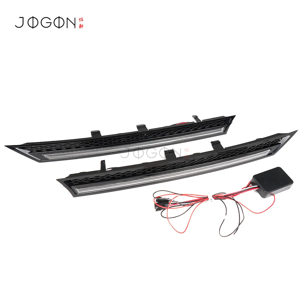 For Volkswagen VW Golf 6 MK6 GTI Grille Lights Racing Grill Lamp 2009-2012 Front Grille Light Bumper Lamp DRL Day Running Light