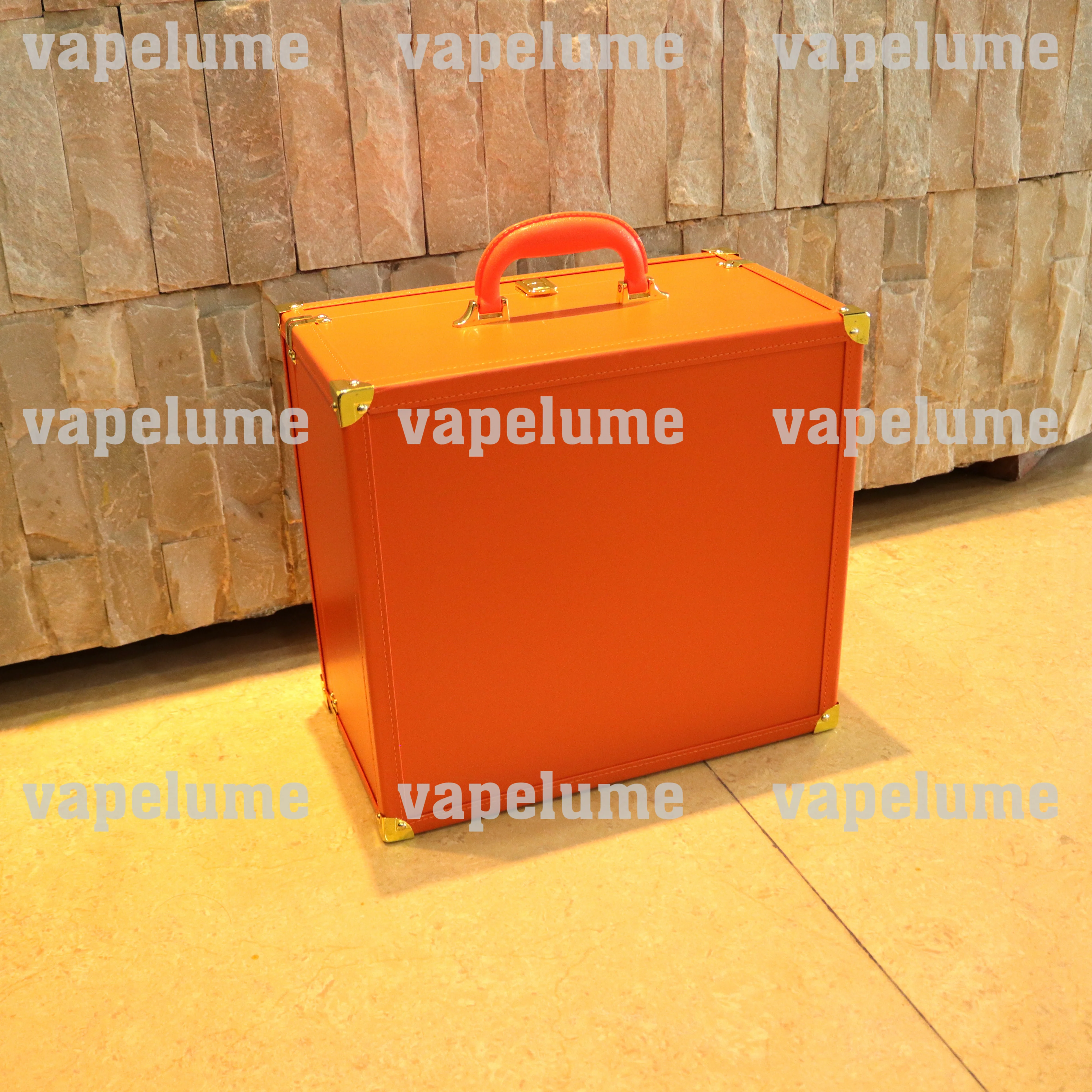 ACE Muhameds-Bolígrafo Vape desechable vacío, cigarrillos eléctricos dorados, cápsula de carga USB, bolsillo naranja, conjunto con caja de regalo de terciopelo rojo, 2ml