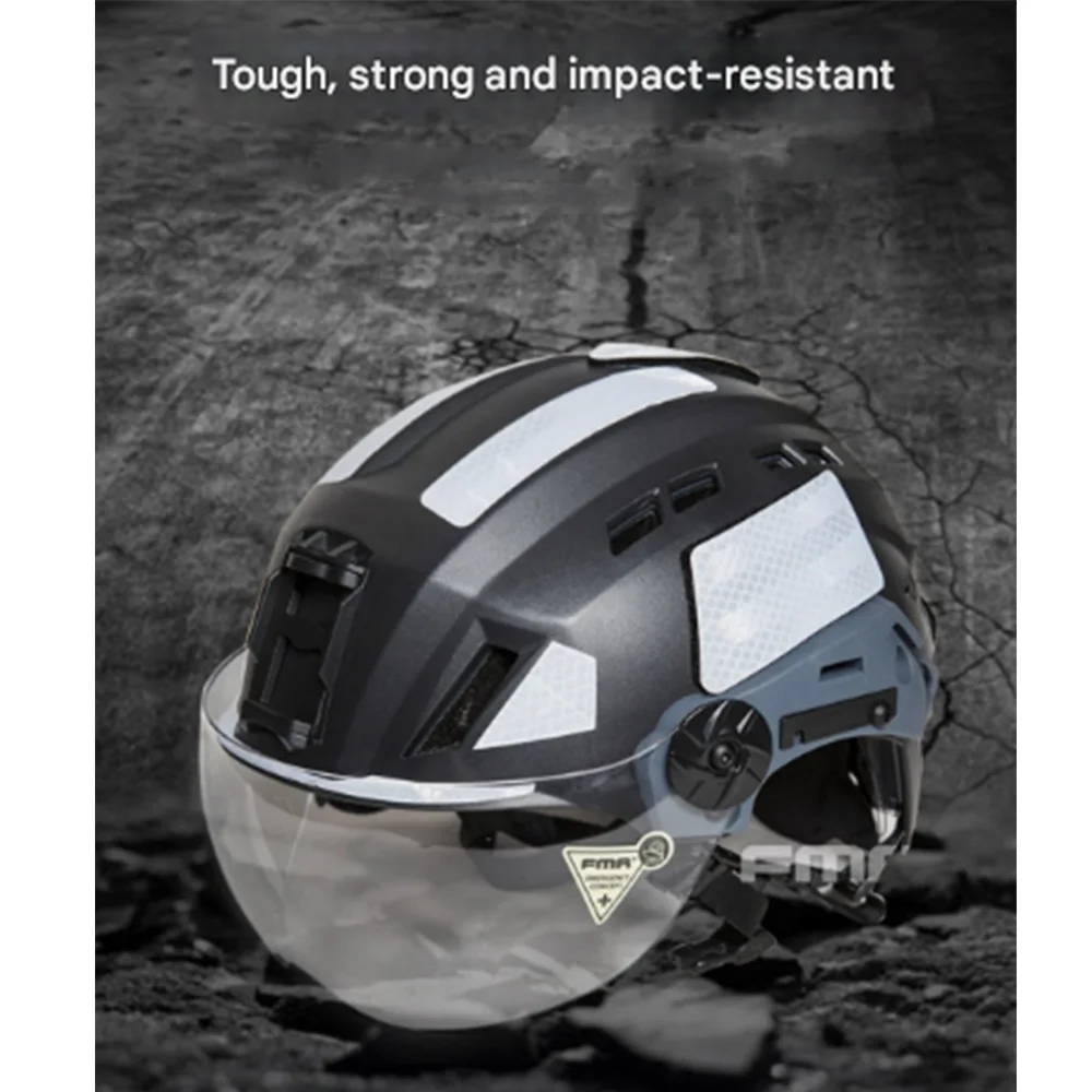 البحث التكتيكي الإنقاذ SAR خوذة ألياف الكربون حماية كاملة عاكسة المهنية الإنقاذ تسلق الجبال خوذة أمان #4