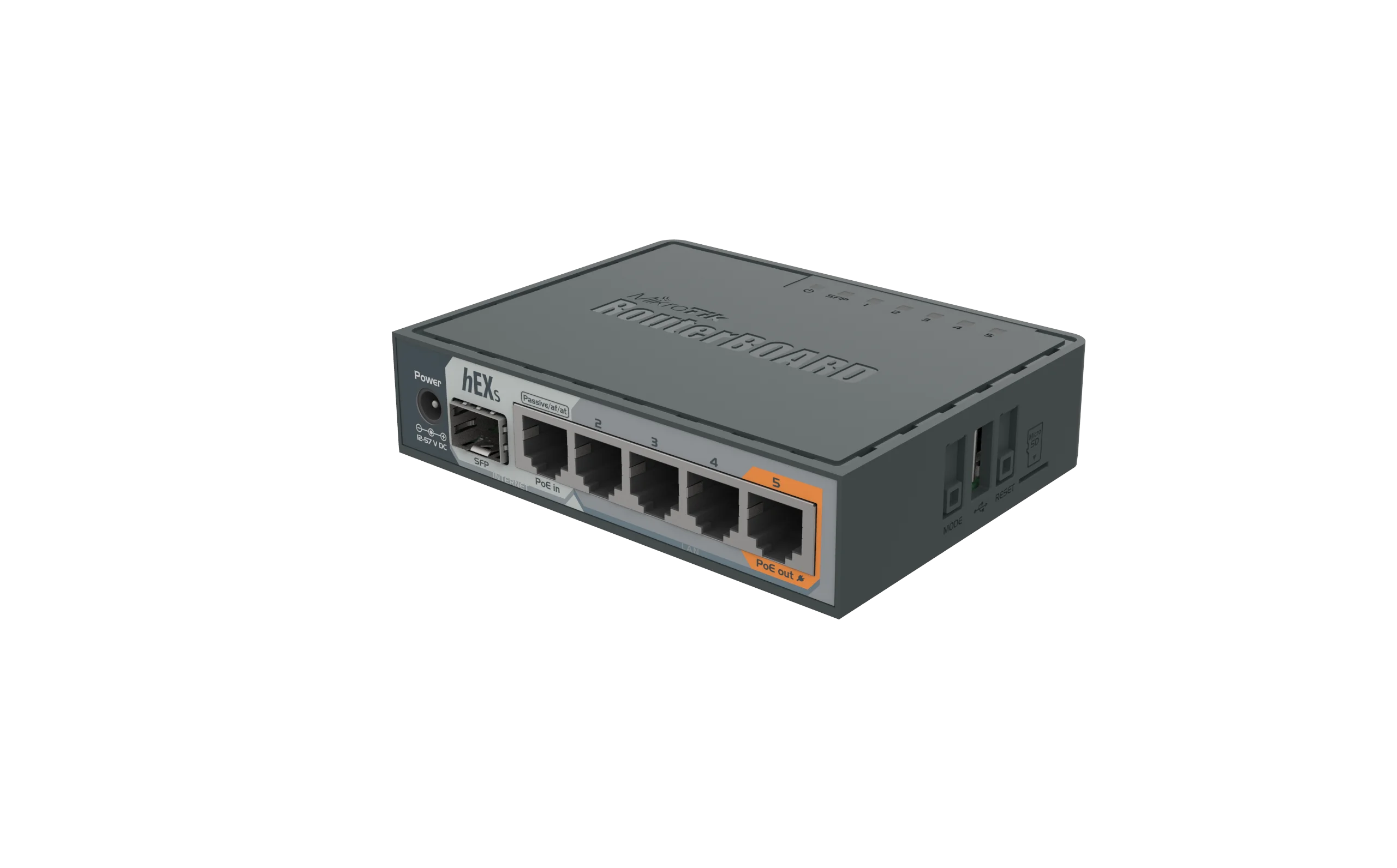 Mikrotik hEX S RB760iGS Router 5x Gigabit Ethernet, SFP, Dual Core 880MHz CPU