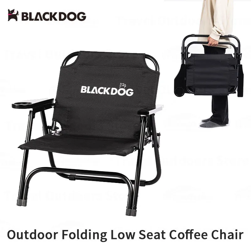 Naturehike BLACKDOG Outdoor Folding Chair 200KG Bearing Portable 600D Oxford Cloth  Coffee Chair Camping Picnic Fishing Stool