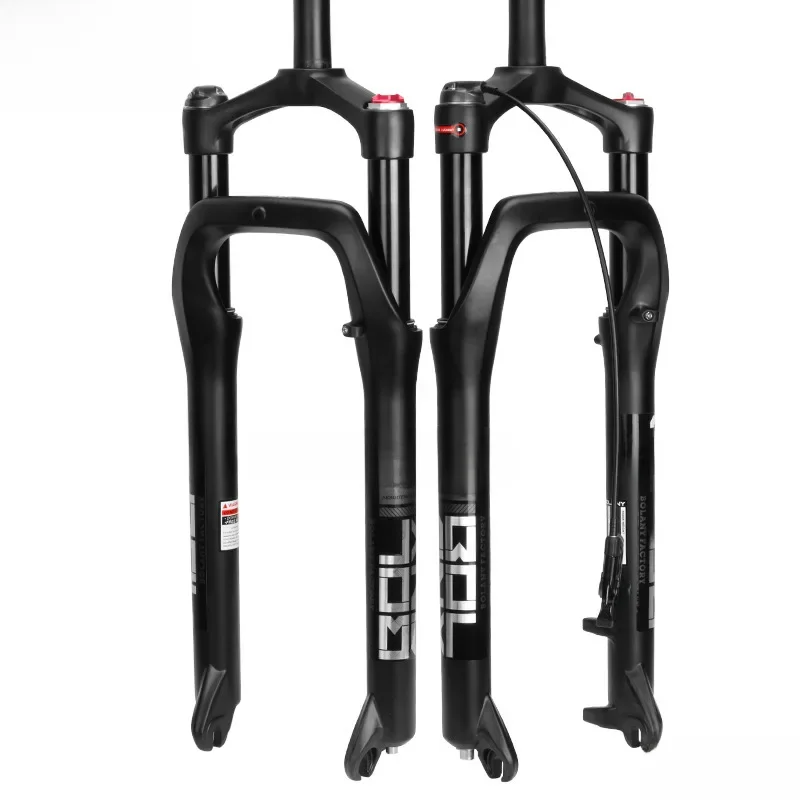 AliExpress NONE BOLANY Snow Bike Fork 20/26" Magnesium Alloy Air Fork 120mm Travel Shock Suspension 4.0 Fat Tire Fork Bike Accessories