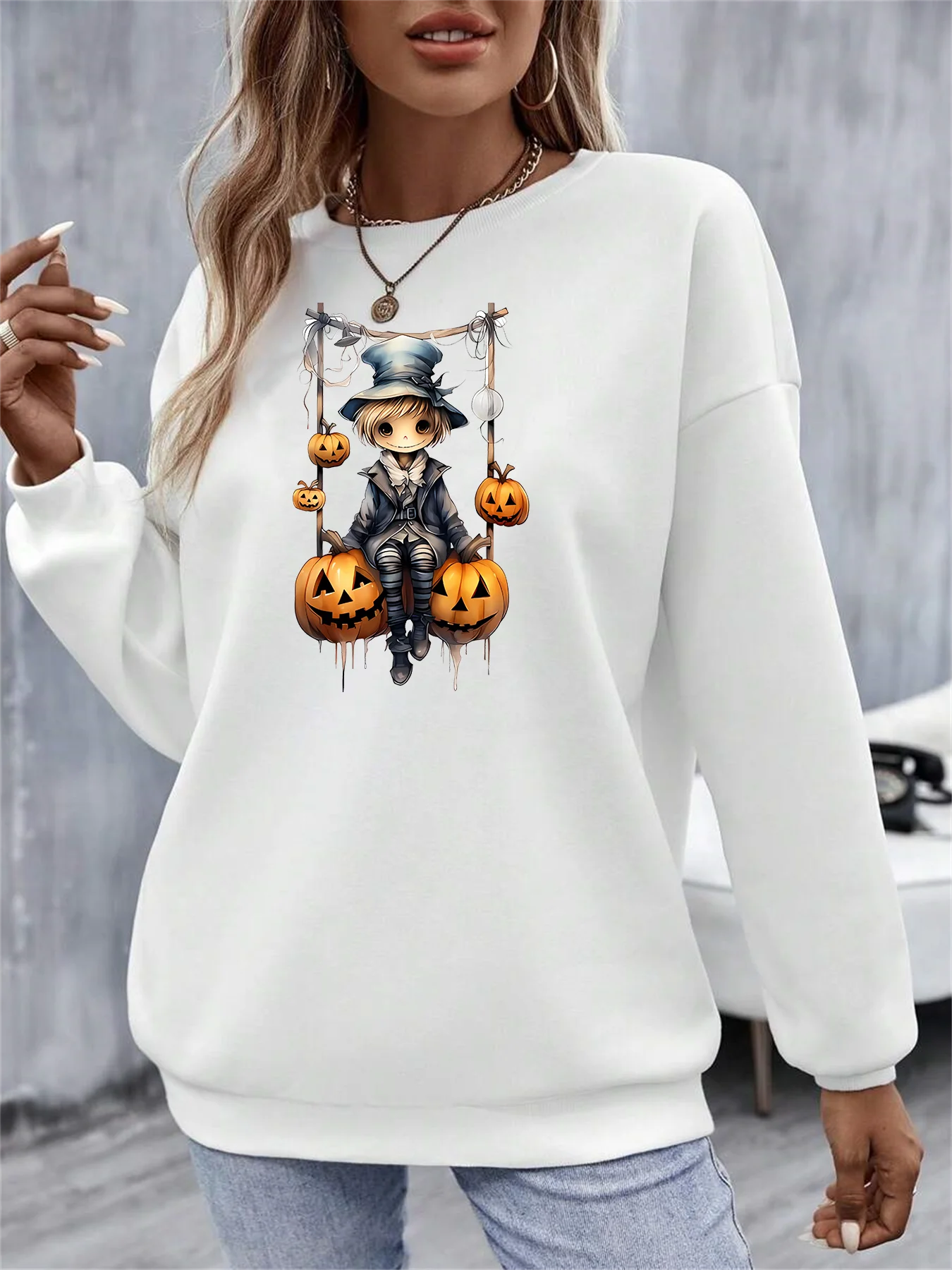 2024  Sunflower Letter Western Cowboy  Western Halloween Trui Halloween Sweatshirt Hiphop Fashion Funny Sports Hoodies