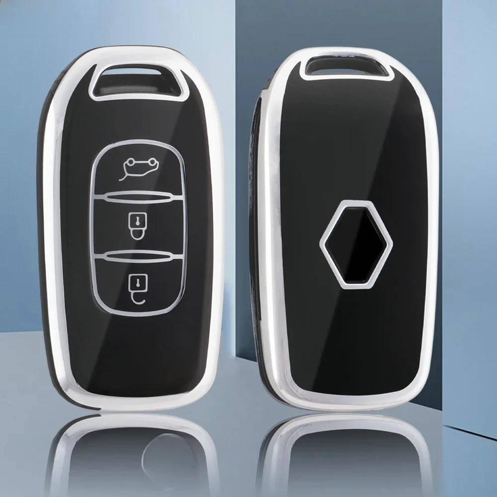 Coque de protection pour clé de voiture en TPU, pour Renault Kwid 2023 Kadjar Captur Megane Sandero Stepway Logan Clio 5 2022 Arkana 2020 2021