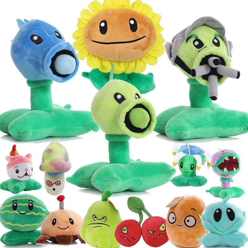 Plants Vs Zombies Stuffed Sunflower PeaShooter Jalapeno WallNut Potato Mines Chomper Birthday Christmas Gifts Kids Toys For Boys