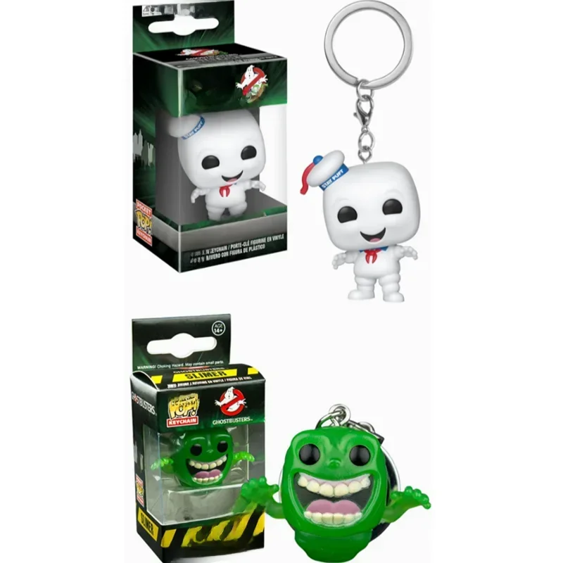 Funko Pop films Ghostbusters rester Puft guimauve homme plus mince porte-clés jouet 4CM PVC vinyle figurines poche Pop porte-clés jouets