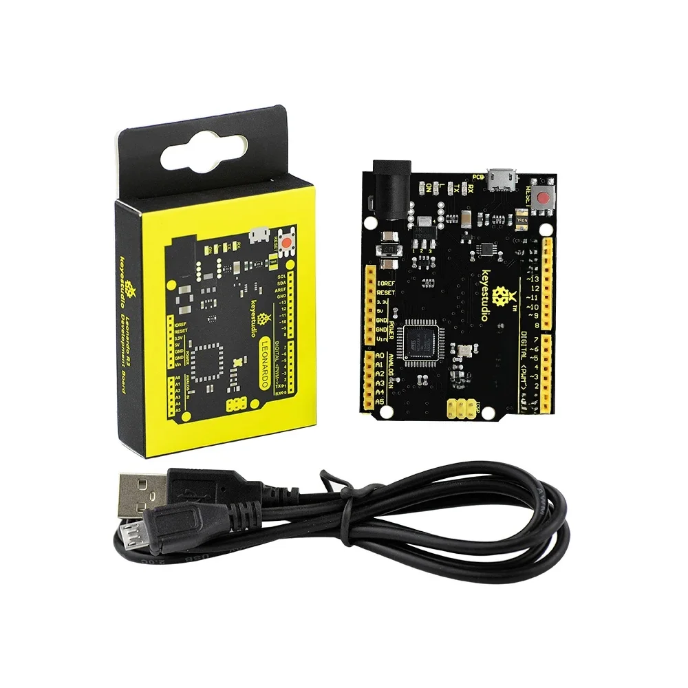 Keyestudio ATmega32U4 płytka Leonardo R3 + 1M kabel Micro USB do projektu Arduino Leonardo DIY — zdjęcie 2