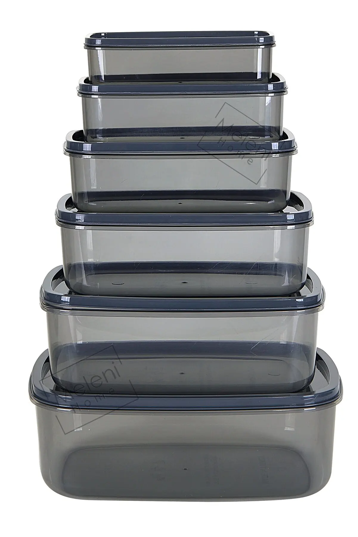 12'li Set Rectangle Sweet Storage Container Set-Platinum Series Rugged Shatter-Resistant