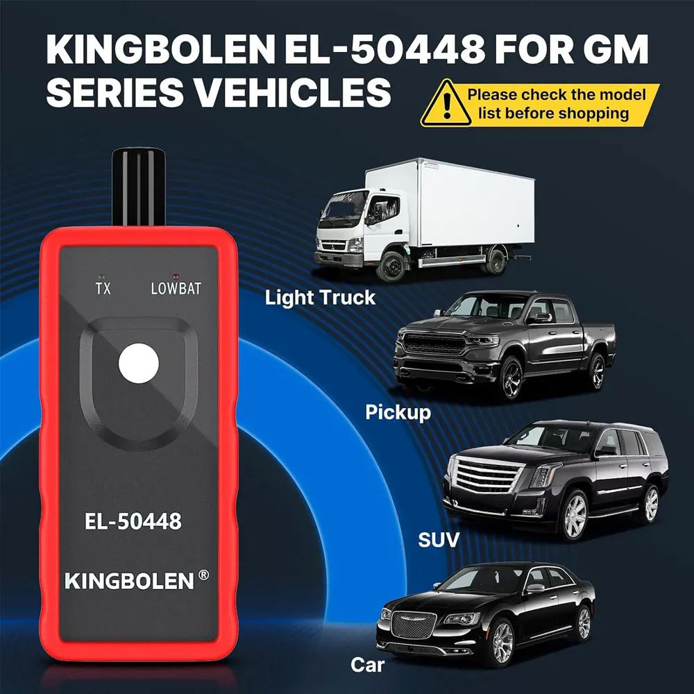KINGBOLEN EL-50448 TPMS Relearn Tool for GM Auto Tire Pressure Monitor System Sensor Activation TPMS Reset Tool for GM/Cadillac/Buick/Chevy Vehicles Tire Pressure Monitor Sensor Activation Reset Tool for GM/Cadillac/Buick/Chevy, Auto TPMS Relearn for Tire