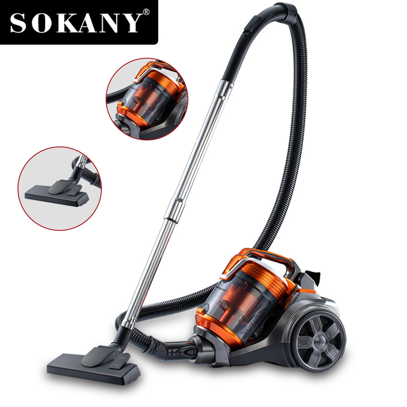 3600W 15000PA Vacuum Cleaner Cylinders Vacuum Multi-Cyclonic Filtration Corded Vacuum Hard Floors Carpets Pet Hair