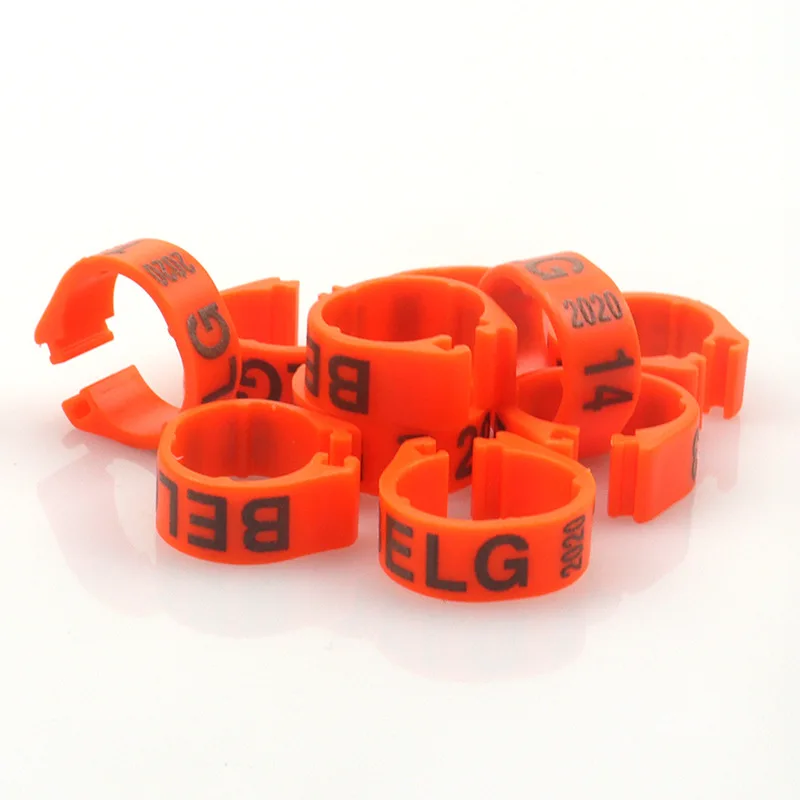 Personalized 100PCS 8MM Plastic Pigeon Bands Rings, Foot Round Tag Clips for Pigeon Dove - Custom Laser Engraved