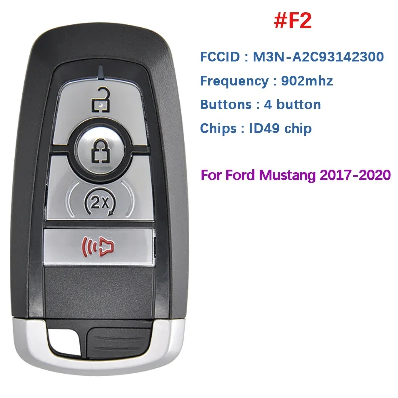 CN018109 For Ford Mondeo Fusion Mustang Cobra Raptor Lincoln FCC:M3N-A2C31243800 315/434/868/902MHZ Key Smart Keyless Go