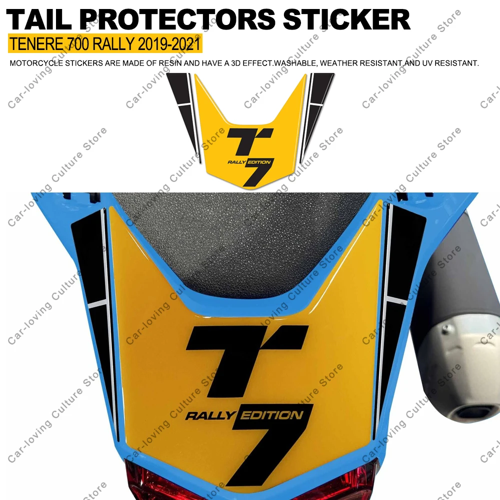 Waterproof Protective Sticker Motorcycle Tail Protectors Sticker 3D Motorcycle Sticker For Yamaha Tenere 700 Rally 2019-2021