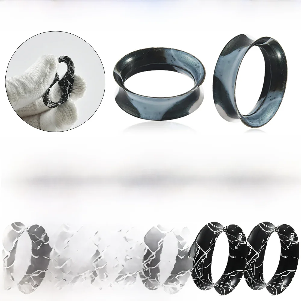 Paire de jauges d'oreille flexibles en Silicone, grande taille, Ultra fines, tunnels de chair, bouchons, extenseur de lobe d'oreille, étirement, Piercing, bijoux