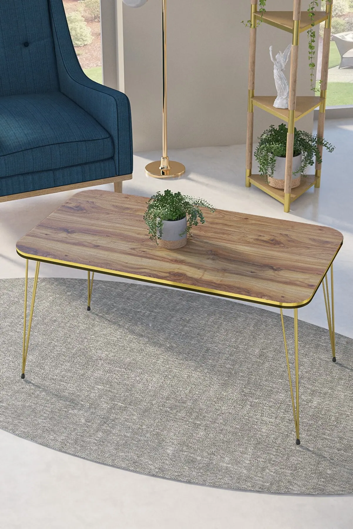 Modern Nesting Table And Center Table Rectangle Set Of 4pcs Nordic Silver Metal Wire Leg De-Assembled Tea Coffee Serving Table L