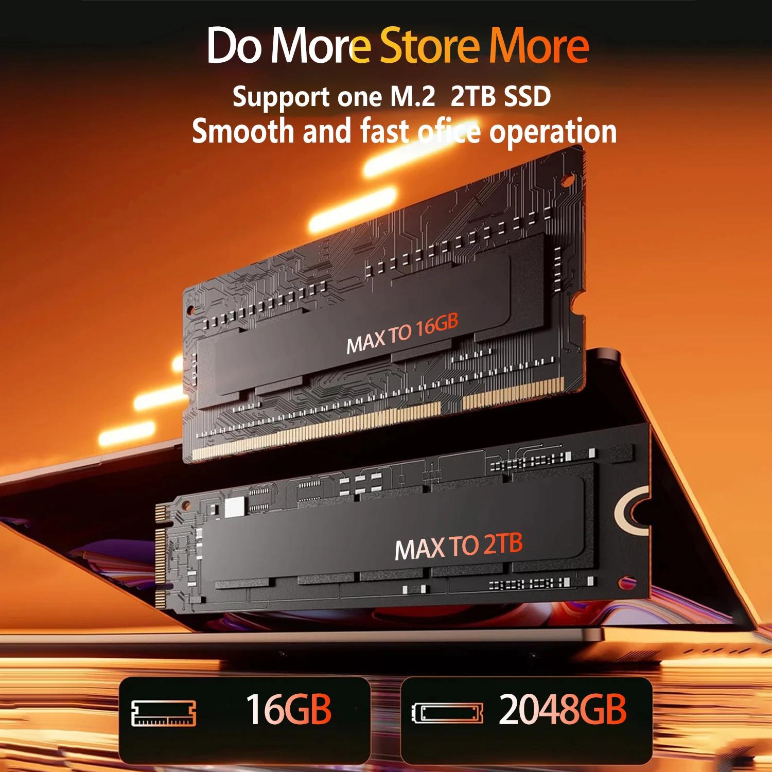 Obrázek 4: 2026 přenosné 14.1 palec notebook computers 16gb beran 512gb 1TB 2TB SSD intel N3700 notebook okna 11pro úřad studovat hra PC notebook