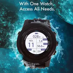 CREST CR4 Dive Computer Scuba Diving Freediving Smart Dive Watch Nitrox Tech Dive Gauge 100-Meter/330-Feet Rechargeable Battery