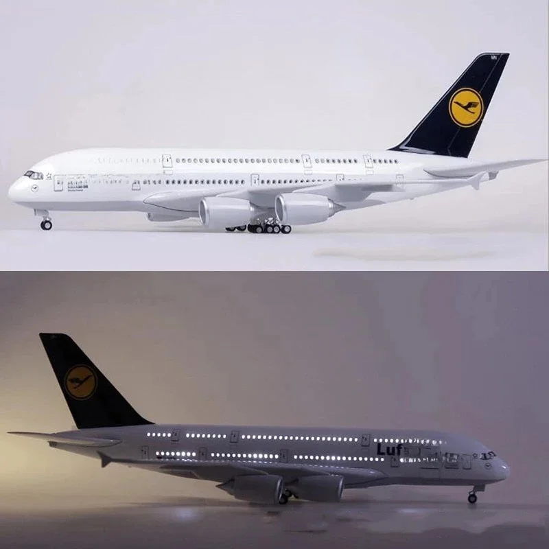 50,5 cm 380 1:160 Modellflugzeug Lufthansa A380 Flugzeugmodelle Druckgussflugzeuge Großes Harzflugzeug Modellflugzeugset Erwachsene