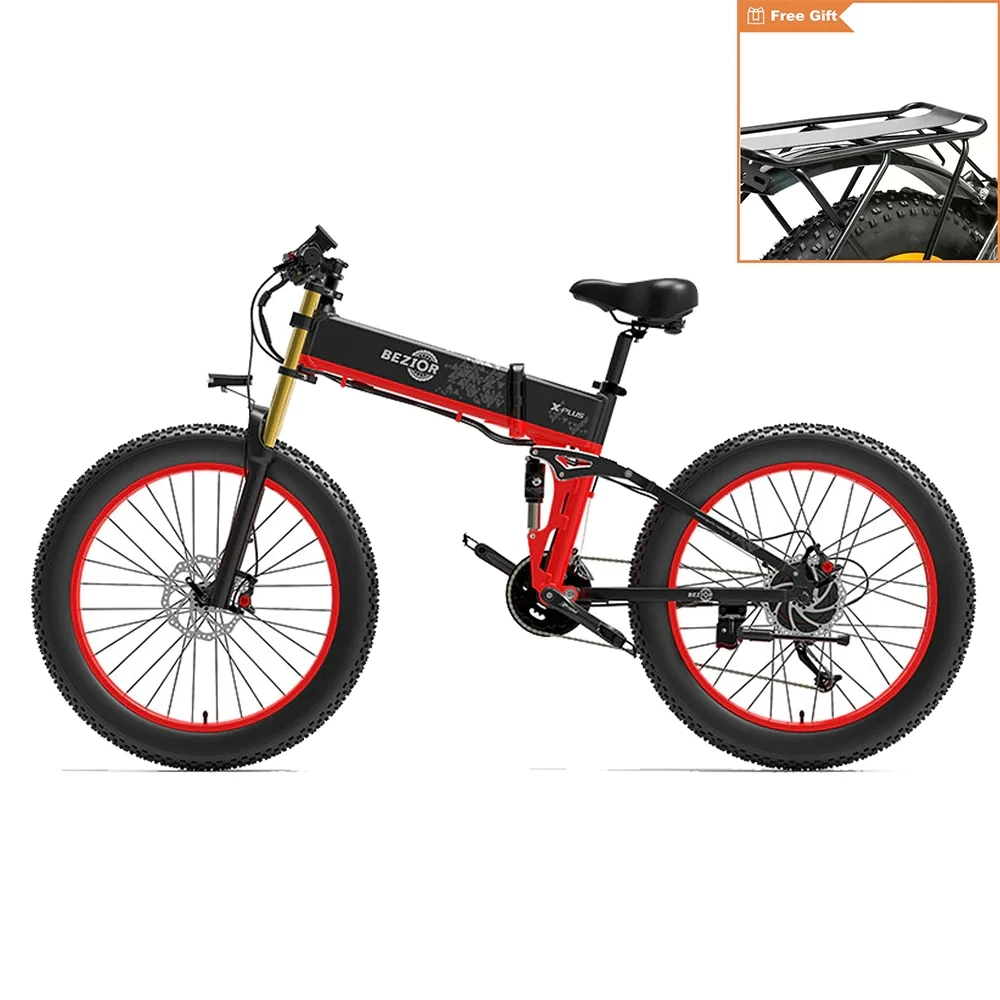 FACTORY OUTLET BEZIOR X-PLUS 1500W 48V17.5AH FOLDING ELECTRIC BIKE FAT TYRE 26