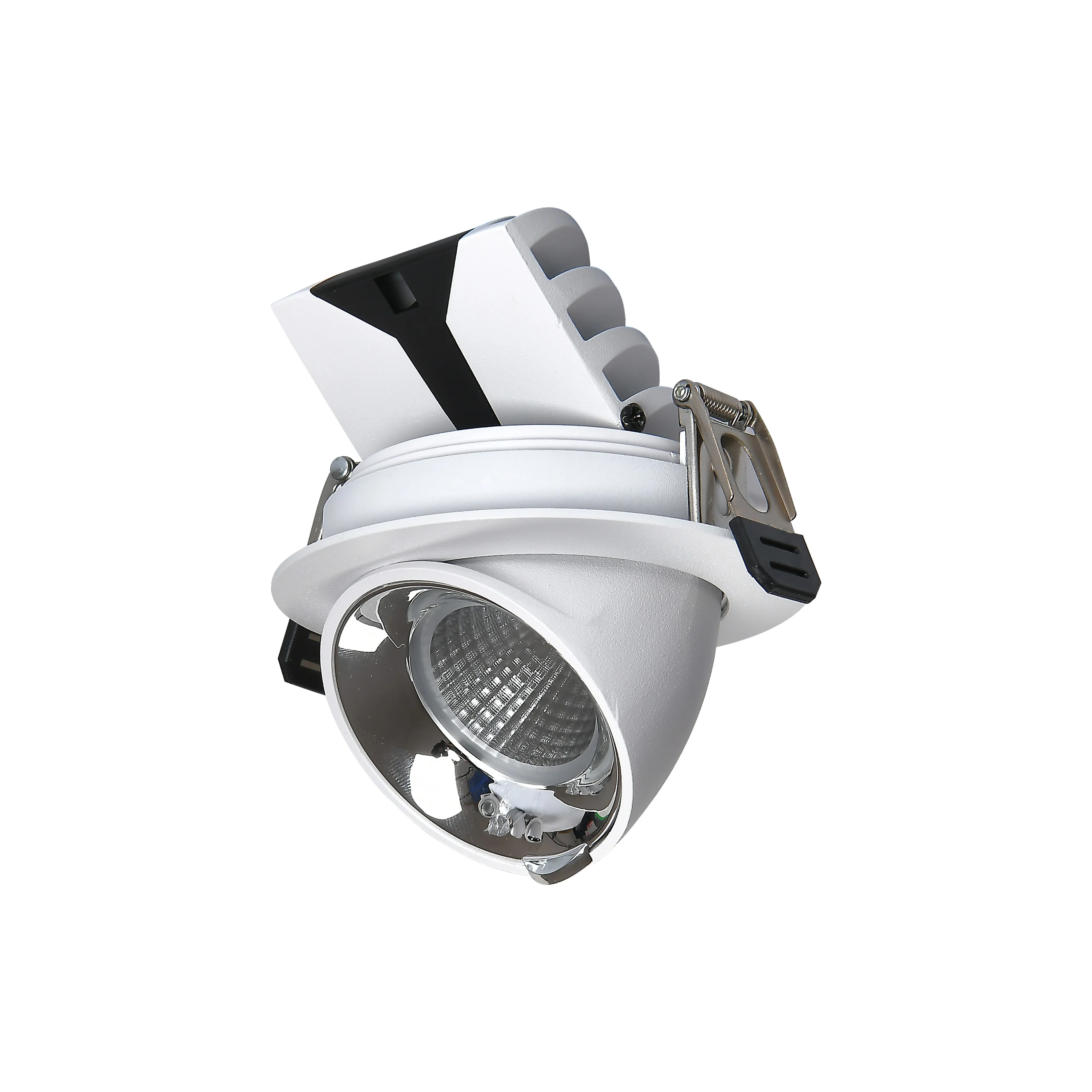 

LED Recessed Gimbal Spotlight for 75 85mm Holes, 12W, 360 Omni Directional Adjustable Eyeball Downlight, UGR13, High CRI92