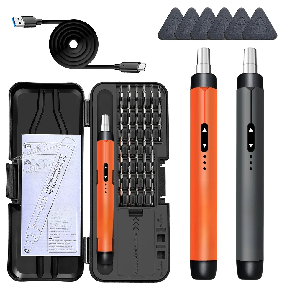 Elektrischer Schraubendreher-Set Präzisions-Elektrowerkzeug-Kit Wiederaufladbar Kabellos Mini Kleine Bits für Handy- und Computer-Reparatur CRV