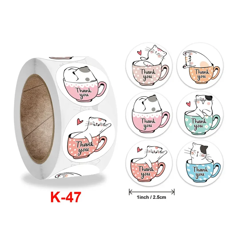 Color Printing Coated Paper Self-Adhesive Sticker Roll Package Customized Size