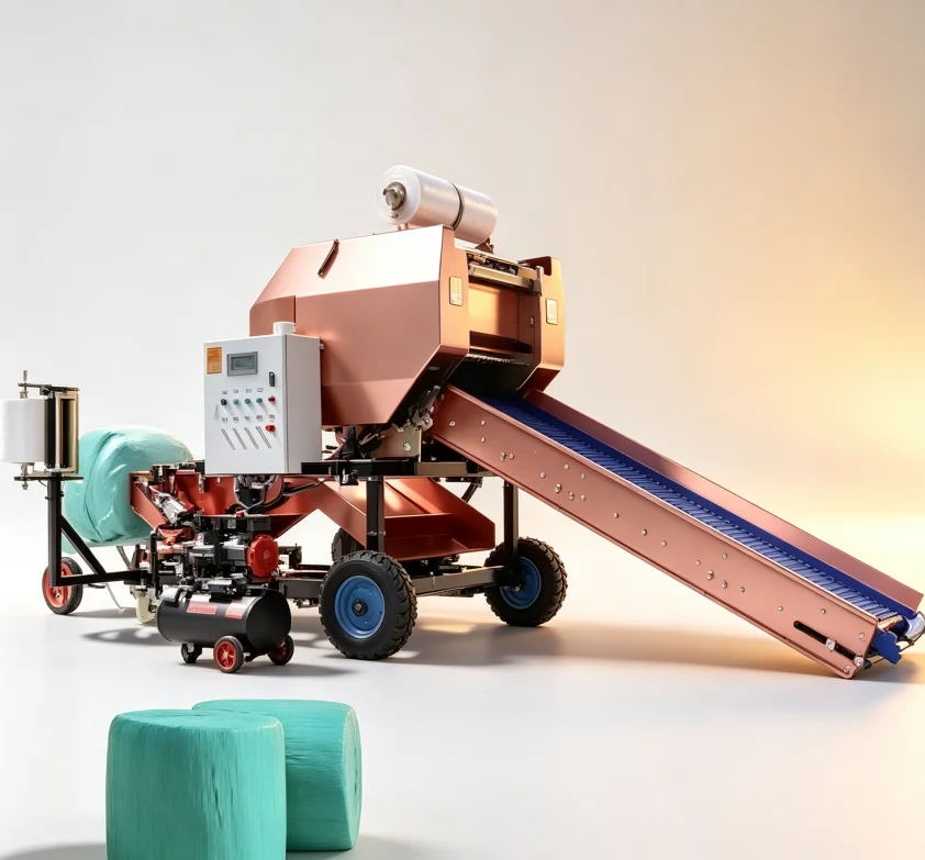 Silage Baler Machine - آلة تغليف وربط السيلاج ذات التغذية